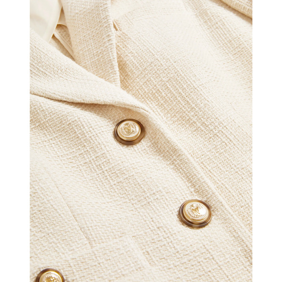 Veronica Beard Terre Cotton Dickey Jacket Off-White Single-Breasted Jacket 2 - Picture 4 of 16